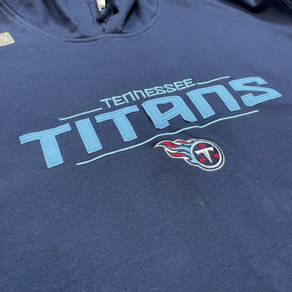NFL Tennessee Titans Navy Blue Pullover Sweatshirt Hoodie Team Logo 3XL C101898